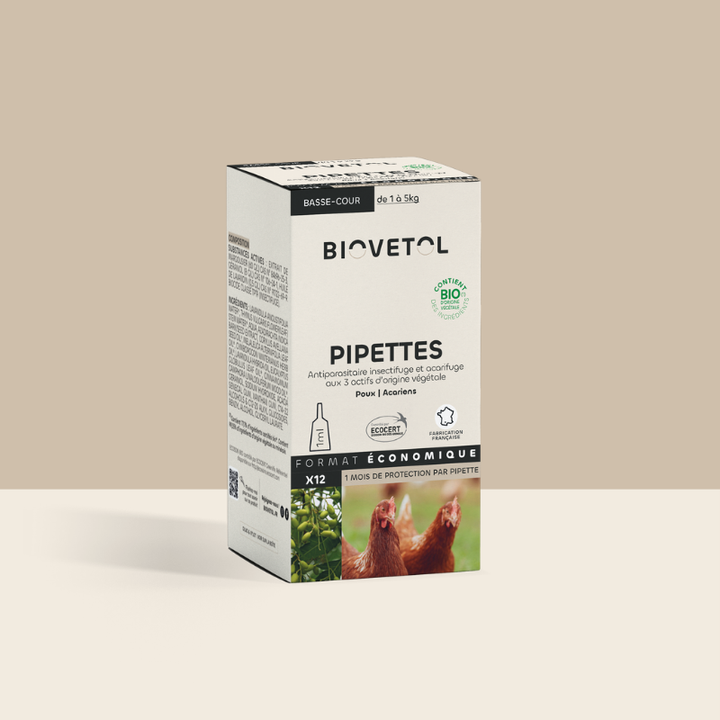 12 Pipettes insectifuges - Basse-cour Bio