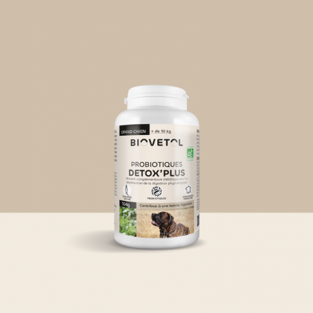 Probiotiques DETOX'PLUS chien +10kg bio