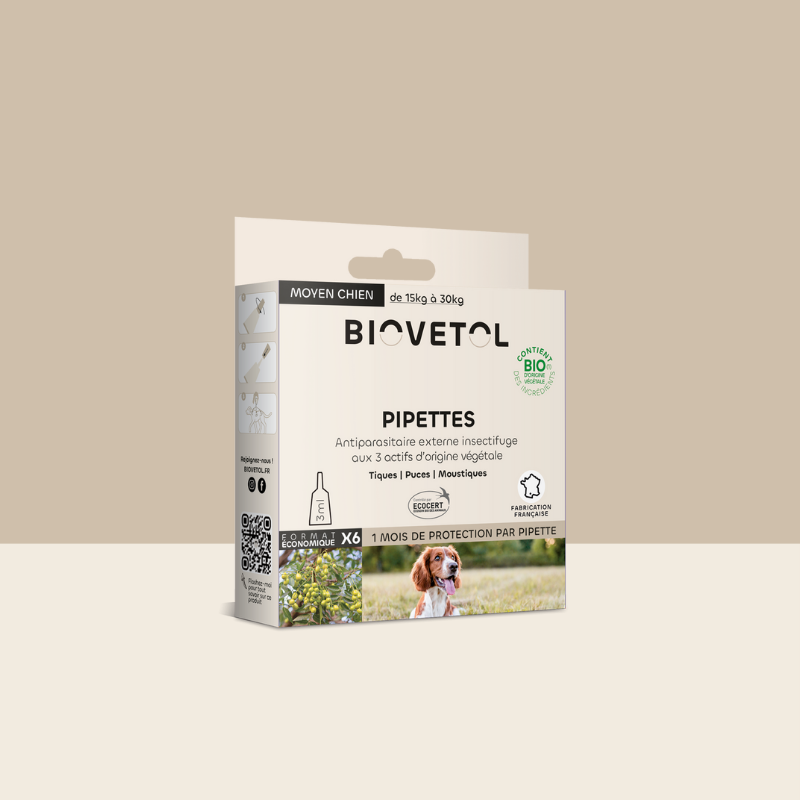 6 Pipettes insectifuges - Grand Chien bio
