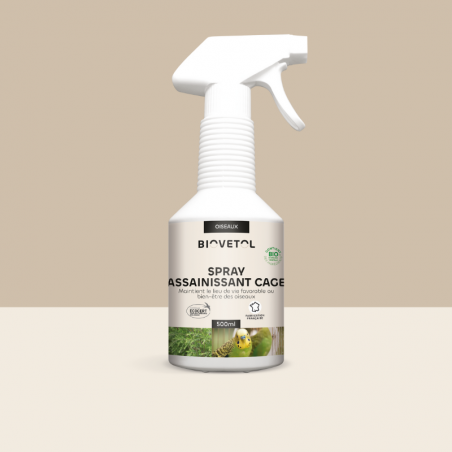 Spray assainissant cage oiseaux bio