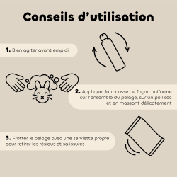 Mousse lavante pelage rongeurs et petits mammifères bio