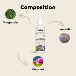 Lotion anti-insectes rongeurs et petits mammifères bio