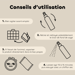 Spray assainissant cage rongeurs et petits mammifères bio