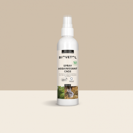 Spray assainissant cage rongeurs et petits mammifères bio