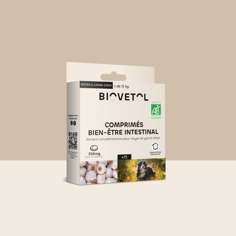 Comprimés Bien-être Intestinal - Moyen & Grand chien bio