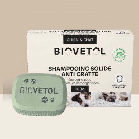 Shampooing solide anti-gratte BIOVETOL